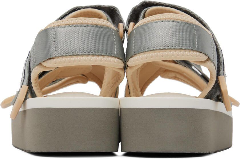 Suicoke Gray  Beige KISEE-PO Sandals