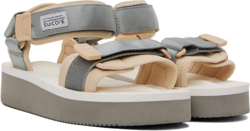 Suicoke Gray  White CEL-PO Sandals