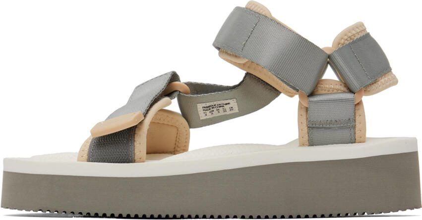 Suicoke Gray  White DEPA-2PO Sandals - Picture 4