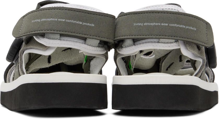 Suicoke Gray  White HAKU-ab Sandals