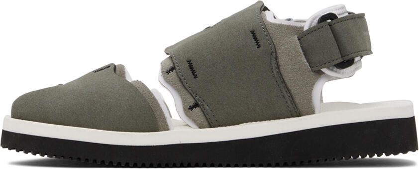 Suicoke Gray  White HAKU-ab Sandals - Picture 3