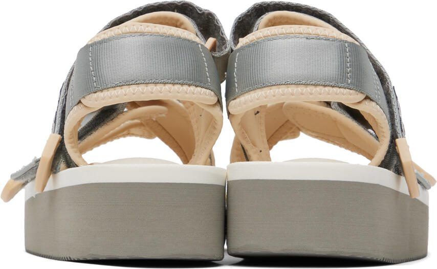 Suicoke Gray  White KISEE-PO Sandals