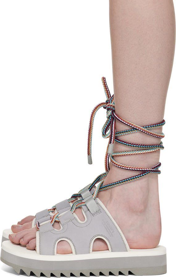 Suicoke Gray  White RAY-ab Sandals