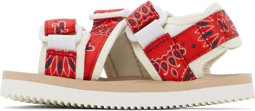 Suicoke Kids Beige  Red Kisee Sandals - Picture 3