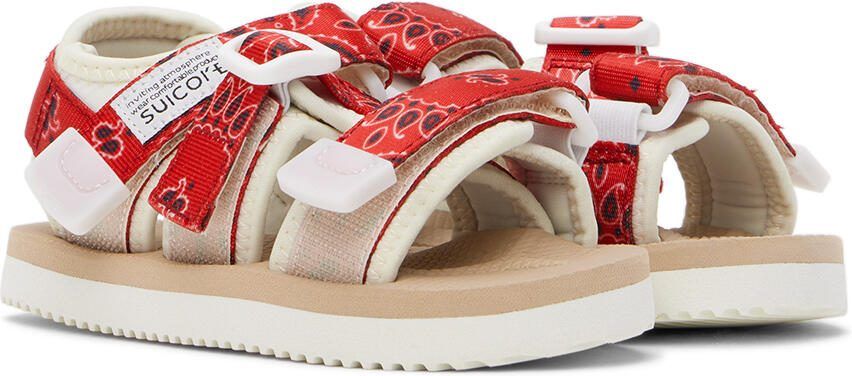 Suicoke Kids Beige  Red Kisee Sandals - Picture 2
