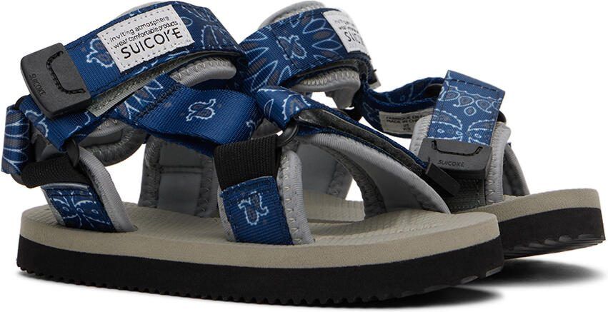 Suicoke Kids Gray  Navy DEPA-2 Sandals - Picture 3