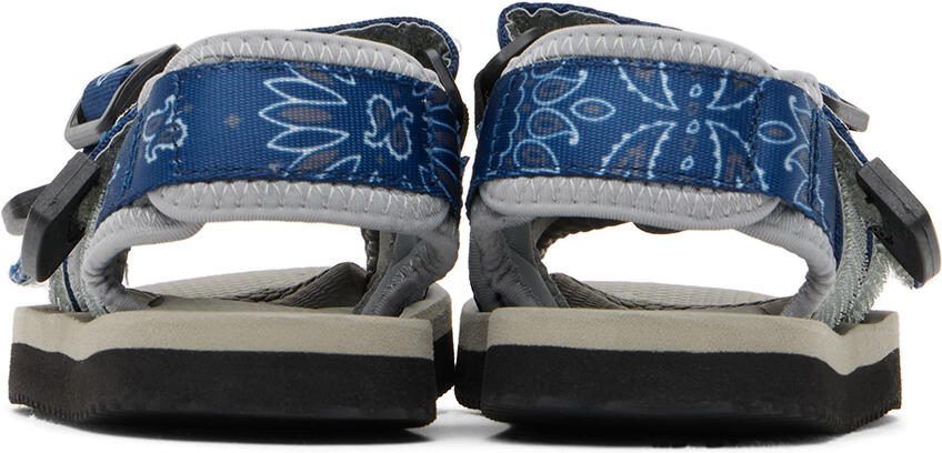 Suicoke Kids Navy  Gray Kisee Sandals