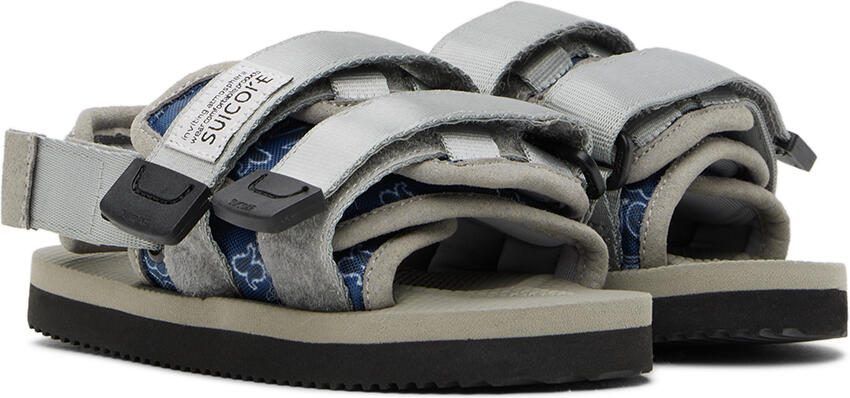 Suicoke Kids Navy  Gray Moto Sandals