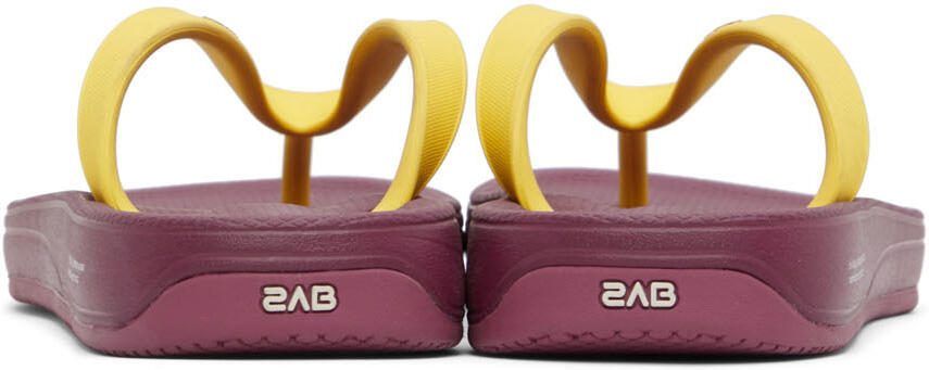 Suicoke Pink  Yellow ZAB Flip Flops