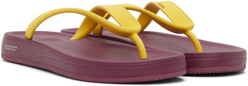 Suicoke Pink  Yellow ZAB Flip Flops - Picture 2