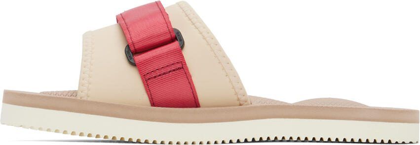Suicoke Red  Beige Padri Sandals - Picture 3