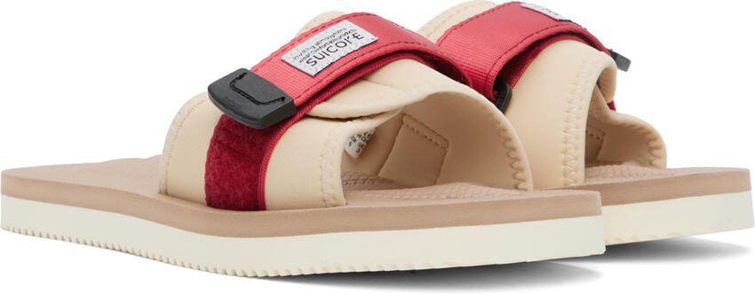 Suicoke Red  Beige Padri Sandals - Picture 2