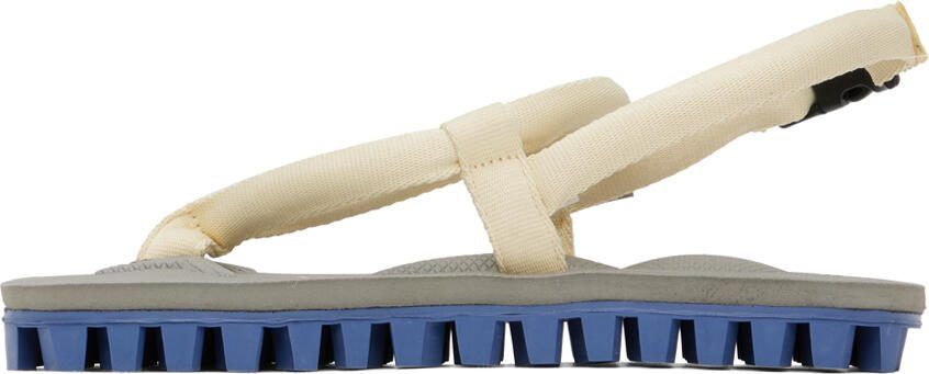 Suicoke Yellow  Gray Gut Flip Flops - Picture 3