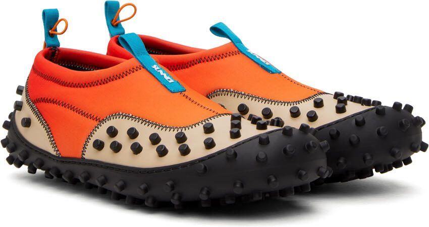 SUNNEI SSENSE Exclusive Orange  Beige 1000CHIODI Sneakers - Picture 2