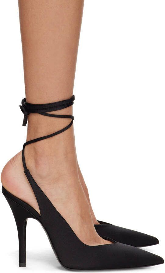 The Attico Black Venus Slingback Heels - Picture 5