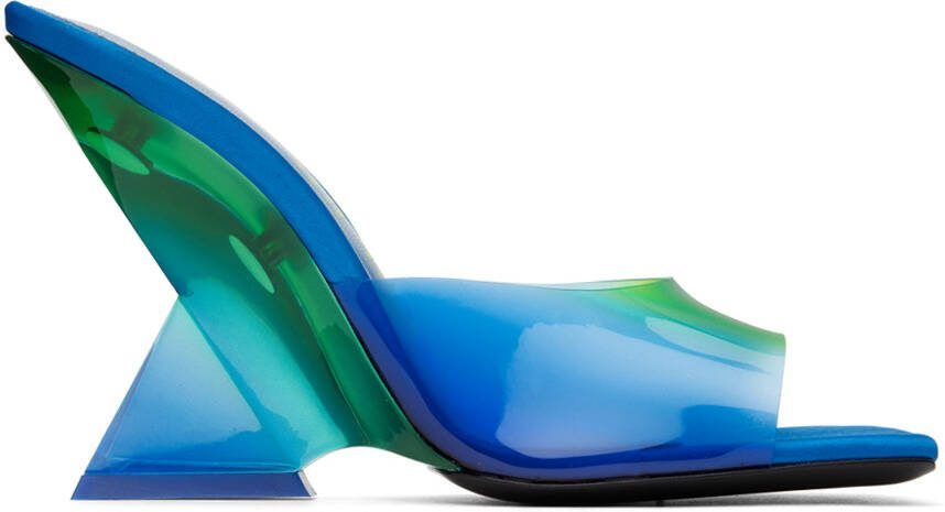 The Attico Blue Cheope Heeled Mules - Picture 5