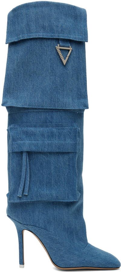 The Attico Blue Sienna Boots - Picture 5