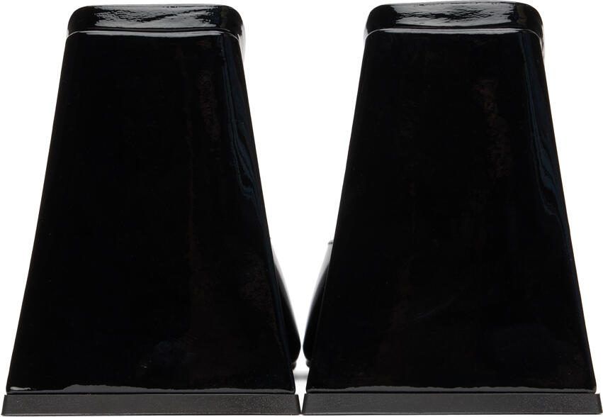The Attico Black Devon Heeled Sandals