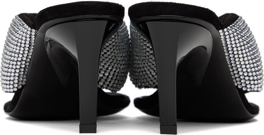 The Attico Black Rem Heeled Sandals