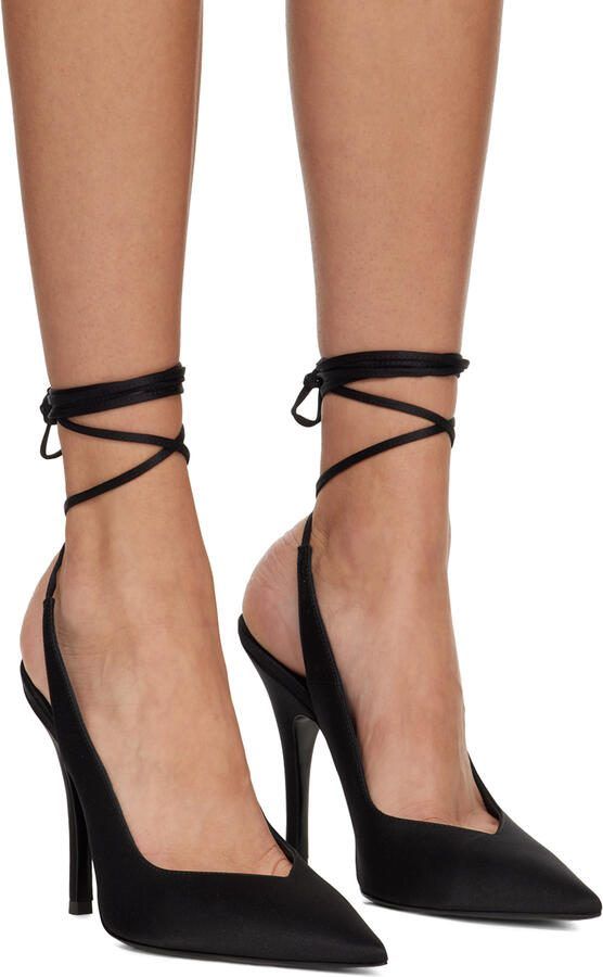 The Attico Black Venus Slingback Heels - Picture 2