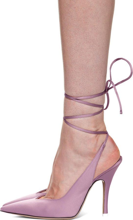 The Attico Pink Venus Slingback Heels - Picture 3