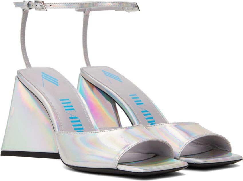 The Attico Silver Piper Heeled Sandals - Picture 2