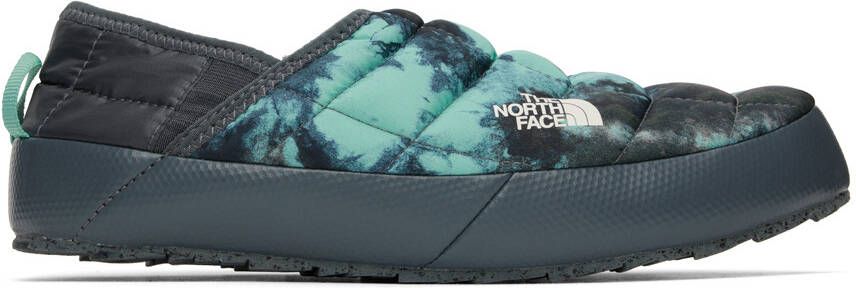 The North Face Green  Gray Thermoball Traction V Slippers - Picture 5