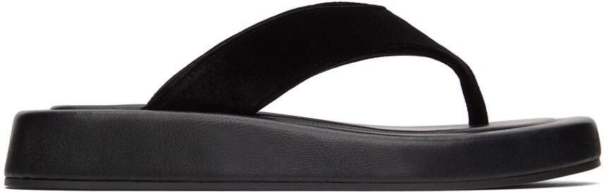 The Row Black Ginza Sandals