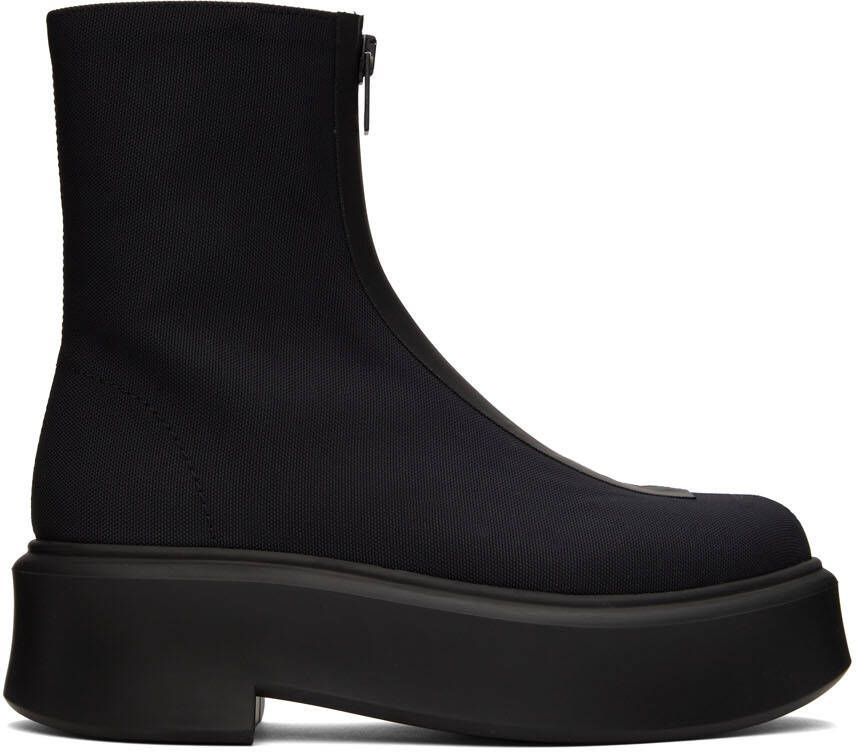 The Row Black Nylon Zipped Boots - Picture 5