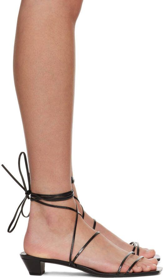 The Row Brown Strap Heeled Sandals - Picture 3