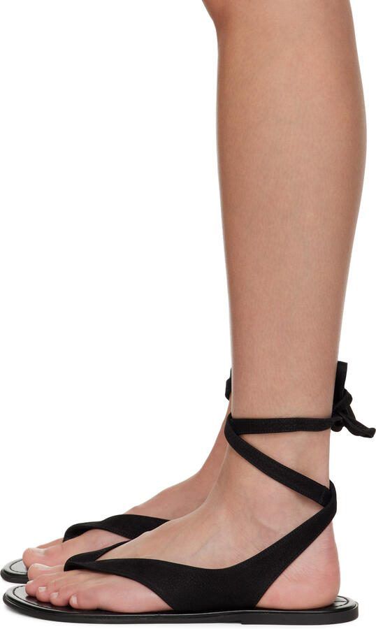 The Row Black Beach Sandals - Picture 3
