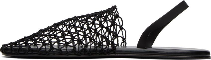 The Row Black Slingback Slippers - Picture 3