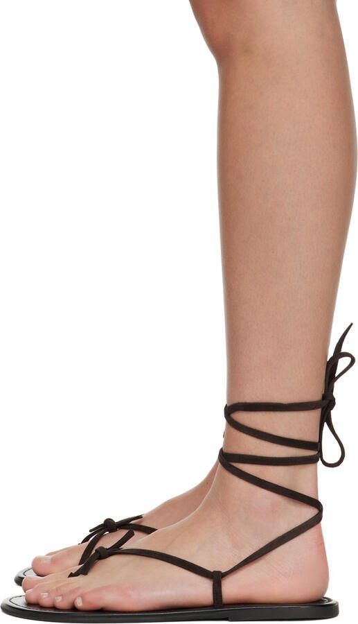 The Row Brown Knot Flat Sandals - Picture 3