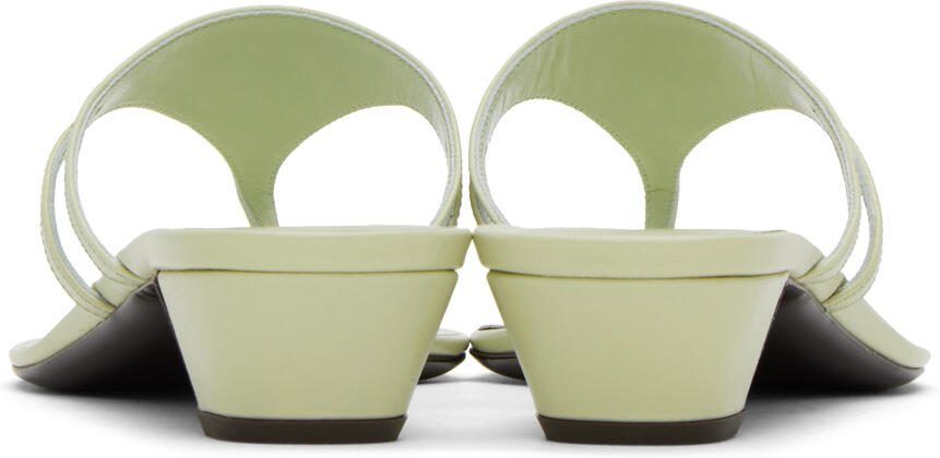 The Row Green Thong Heeled Sandals