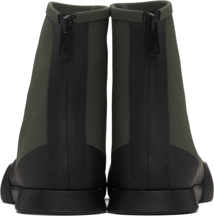 The Row Khaki TR Ankle Boots