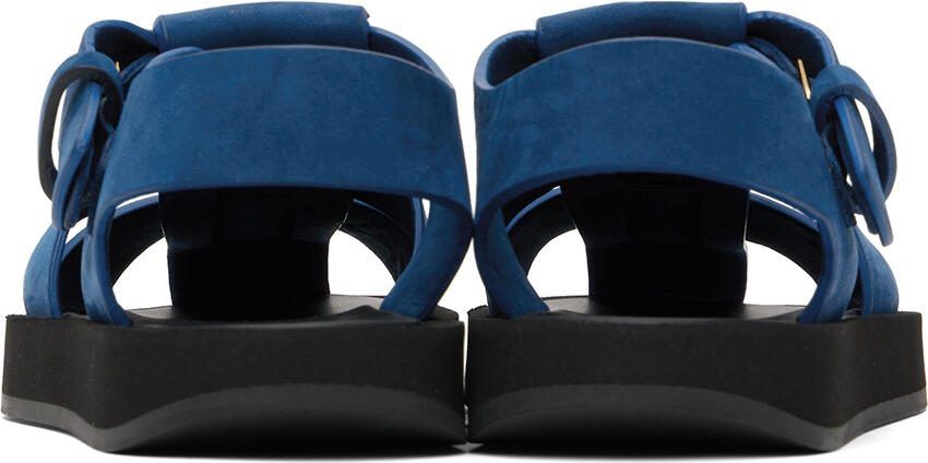 The Row Kids Blue Fisherman Sandals