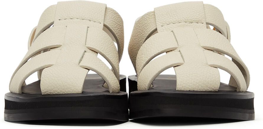 The Row Black Leather Fisherman Sandals - Picture 4