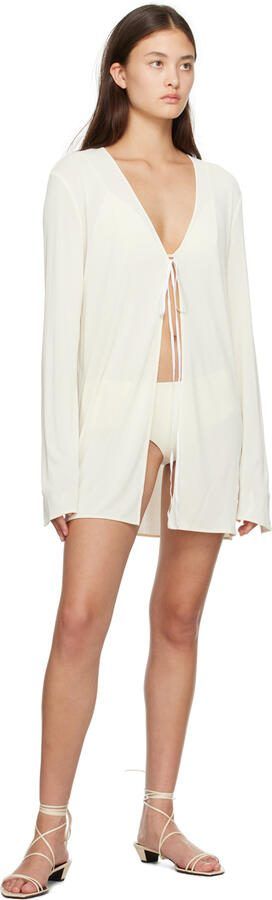 The Row Off-White Strap Heeled Sandals - Picture 4