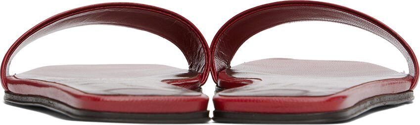 The Row Red Chocolate Sandals
