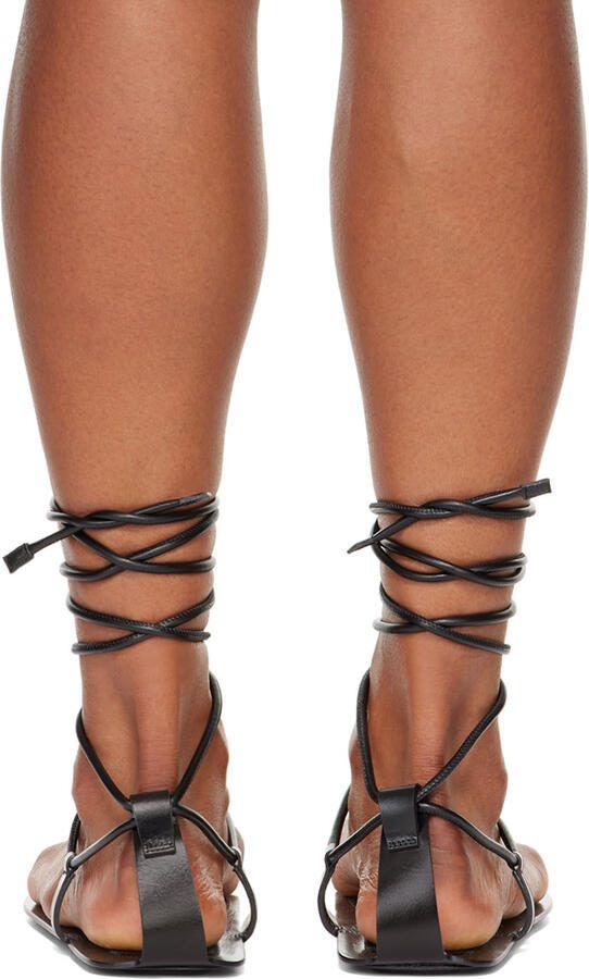 The Row SSENSE Exclusive Black Knots Sandals - Picture 5