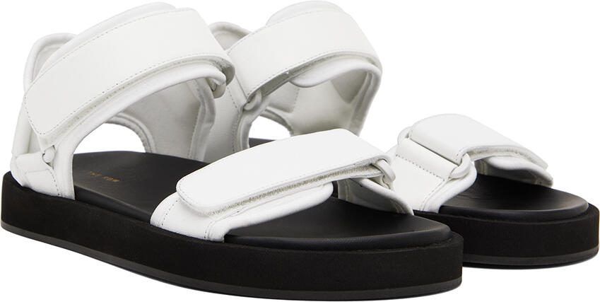 The Row White Hook And Loop Flat Sandals - Picture 2