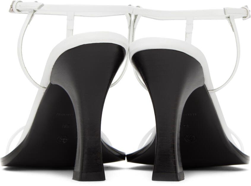 The Row White T Bar Heeled Sandals