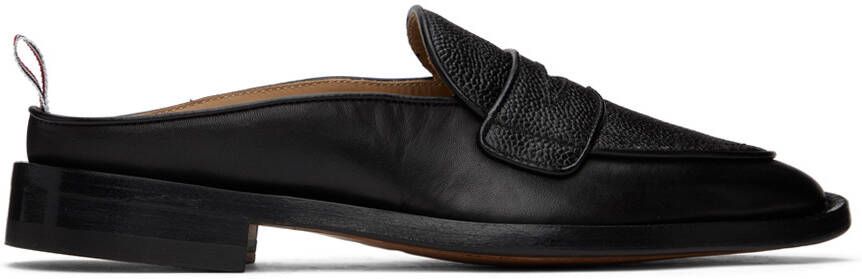 Thom Browne Black Varsity Penny Loafers - Picture 4