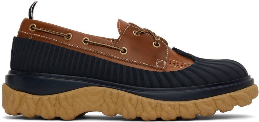 Thom Browne Brown  Blue Duck Boat Shoe - Picture 5
