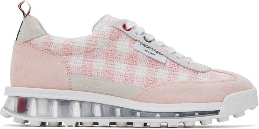 Thom Browne Pink  White Tech Sneakers - Picture 5