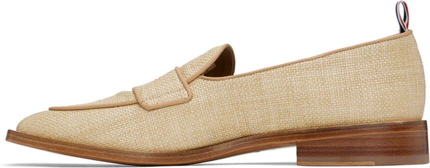 Thom Browne Beige Varsity Penny Loafers - Picture 3