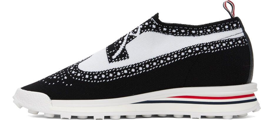 Thom Browne Black  White Trompe L'œil Longwing Sneakers - Picture 2