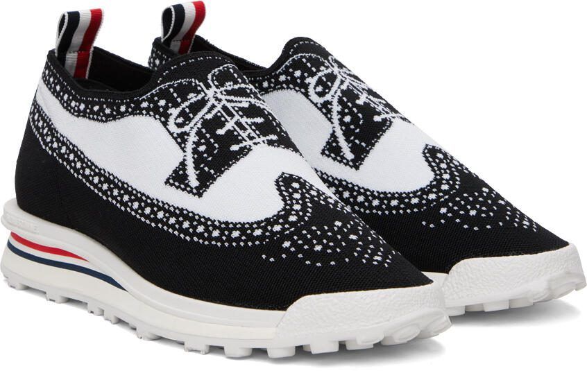 Thom Browne Black  White Trompe L'œil Longwing Sneakers