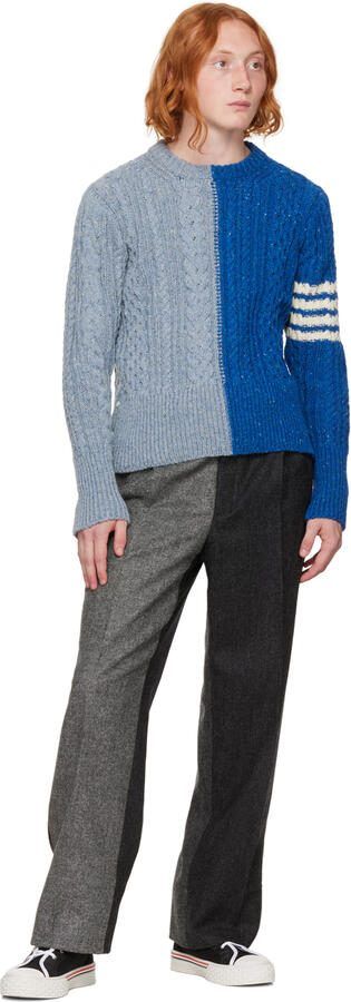 Thom Browne Black Collegiate High Top Sneakers - Picture 4