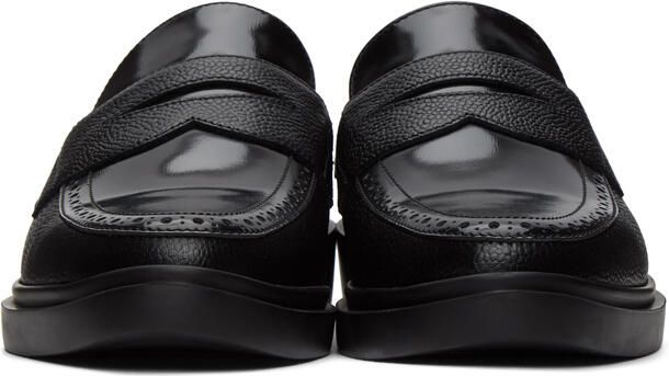 Thom Browne Black Lightweight Sole Slip-On Penny Loafers - Picture 3